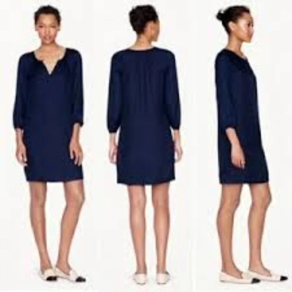J. Crew Silk Tonal Paisley Dress Size 2 EUC